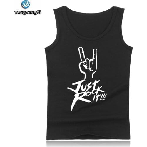 Just Rock It Album Tank Tops Men Summer Vest Fashion Bodybuilding Tank Top Popular Rock Band Casual Fitness Sleeveless shirt