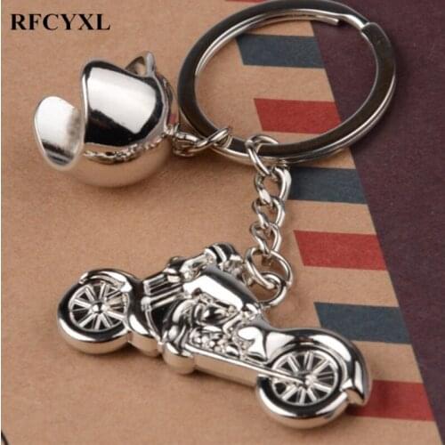 Motorcycle and helmet Key Chains Rings Metal Holder For Car Keyrings KeyChains For Man Women High Quality Gift