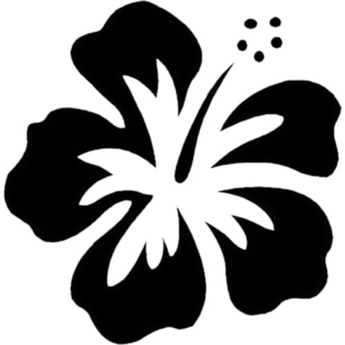 Fashion Hawaiian Hibiscus Flower Plant Modeling Car Sticker PVC Fashion Body Decoration Waterproof Sunscreen Creativity Decal