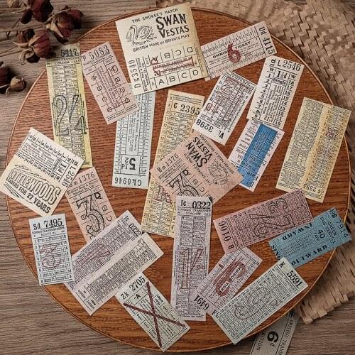 Vintage Make Old Note Stickers DIY scrapbooking junk journal base collage mobile diary happy plan decoration stickers