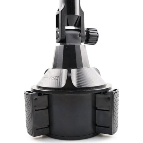 NEW Flexible 360 Degree Carbon Fiber Adjustable Angle Type Car Cup Holder Mount Stand Cradle For Smartphone 3.8-6.5"