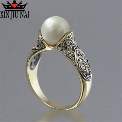 NEW Korean Fashion High Quality Pearl Ring for Men and Women Leisure/Travel/Office Jewelry Birthday Party Gift Retro Jewelry
