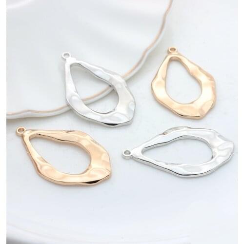 Zinc Alloy Golden Water Drop Pendant Charms 6pcs/lot 26*43mm For DIY Fashion Necklace Jewelry Earrings Accessories