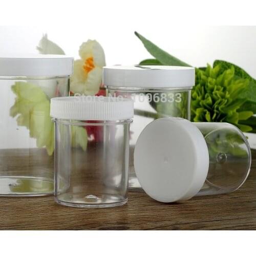 Empty Clear Plastic Jar 120G 200G 4oz Storage Pot Big Cream Jar Trasanparent Crystal Soil Bottle Packaging Container 30pcs/Lot