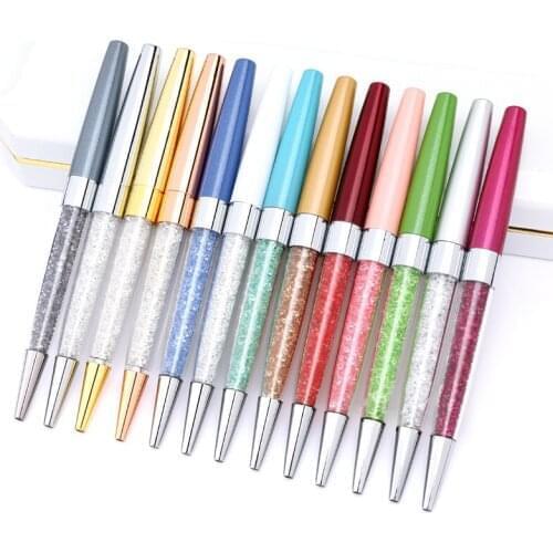 1pcs Artistic Metal Ballpoint Pen Party Favors Personalized Engraved Crystal Diamond Metal Pens Wedding Favors Baby Shower Gift