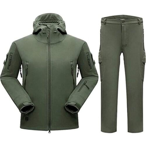 Outdoor Military Sharkskin TAD Tactical Set Camouflage Hunting Clothes Suits Waterproof Men Jacket Or Pants For Climbing Hiking