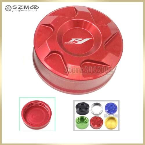 For YAMAHA YZF R1 2009-2014 2013 Rear Brake Reservoir Cover Motorcycle Master Cylinder Oil Fluid Cap With Logo
