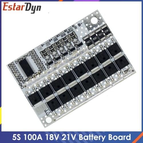 18V 21V 100A 5S BMS Li-ion LMO LiFePO4 Ternary Lithium Battery Protection Circuit Board Li-POLYMER Balance Charging Board Module