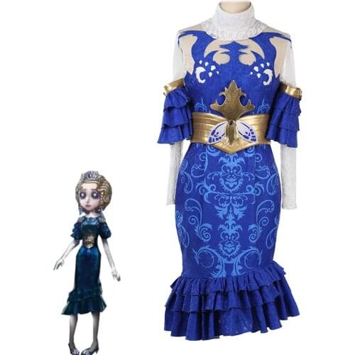 Game Identity V Doctor Emily Dyer Cosplay Costume Lydia Jones Blue Dress Women Fancy Suit Hallween Carnival Uniforms Custom Made
