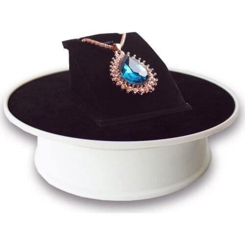 1kg New Top 20cm Black velvet Rotating Display Stand Photography, video shooting props Turntable Battery power