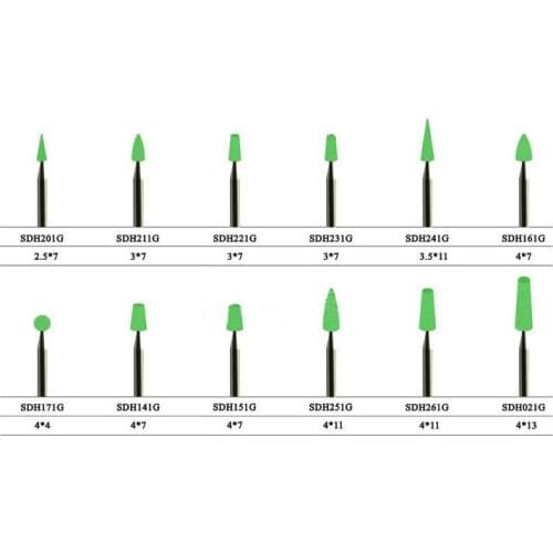 1pcs Dental Zirconia Ceramic Diamond Grinding Polisher Grinder Head Porcelain Zirconia Polisher 12 model for you choose