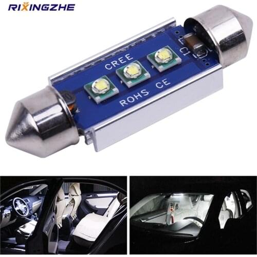 10pcs error free C5W 31/36/39/41MM XPG chip high power Canbus Interio reading Light Clearance Bulbs Auto plate Lamp white 12V