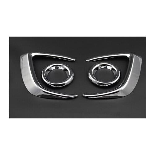 For Mitsubishi ASX Outlander sport 2013 2014 2015 ABS Chrome Front Fog Lamp Light Cover Trim 4pcs Glossy