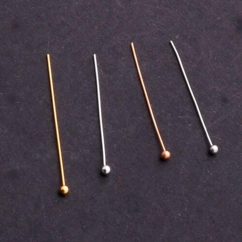 50-100pcs Rhodium/Gold Copper Ball Heads Pins Needles for Jewelry Making Findings DIY Earrings Necklace Accessories Supplies