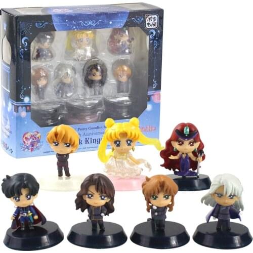 7pcs/set 4-5.5cm Dark Kingdom Princess Cute Mini Doll PVC Q Version Figure Toy