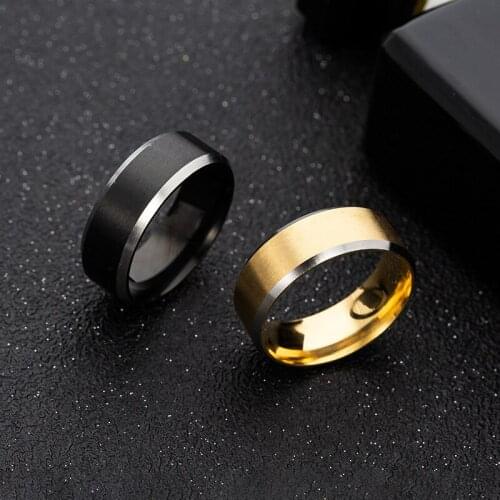 8mm Stainless Steel Matte Mens Ring Hot Selling Fashion Simple Ring Ornament Wholesale