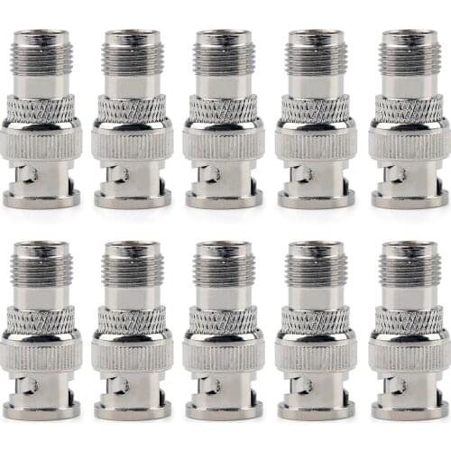 Artudatech 1Pcs/10Pcs Adapter BNC Male Plug To TNC Female Jack RF Connector Straight M/F Connector Parts