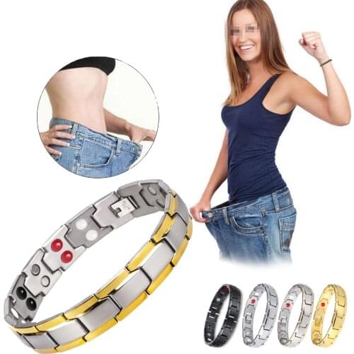 Slimming Bangle Bracelets Magnetic Therapy Weight Loss Energy Bracelet 18K Gold Opal Turquoise Anti Cellulite Anklet Jewelry