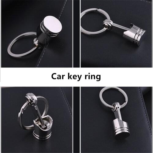 New Creative Automobiles Keychain Zinc Alloy Car Key Holder Personality Engine Modified Piston Auto Key Ring Vehicle Accessories