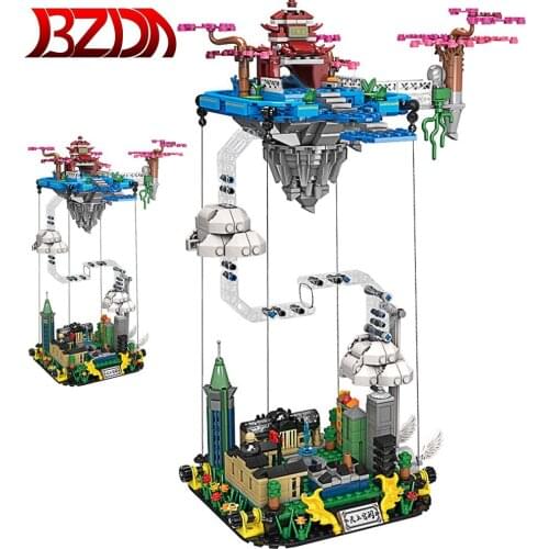 BZDA 1116Pcs Creative Myths Guanghan Gong Building Blocks Legends Castle Architecture Brick Set City Toy For Children