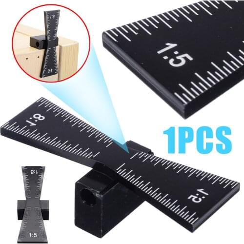 Black Woodworking Dovetail Marker Marking Gauge Aluminum Alloy for Hardwood & Softwood Guide Tool