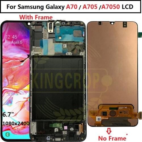 For Samsung Galaxy A70 LCD A705 A705F SM-A705F Display with frame Touch Screen Digitizer Assembly A70 2019 For SAMSUNG A705 LCD