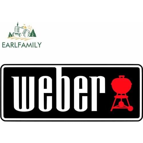 EARLFAMILY 13cm x 5.2cm for Weber Car Stickers and Decals JDM Accessories Personality Creative Scratch-proof Waterproof Decor
