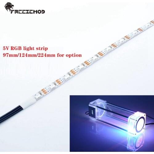 FREEZEMOD YKDC-CH Chassis Water cooler 97/124/224/mm Rainbow Light Bar 5V Aurora Full Color Light Belt 5mm