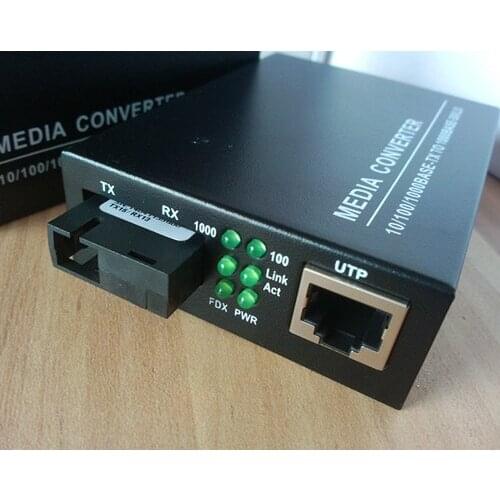 Telecom Gigabit fiber transceiver for Gigabit fiber network optical transceiver 1000M photoelectric converter SC single mode