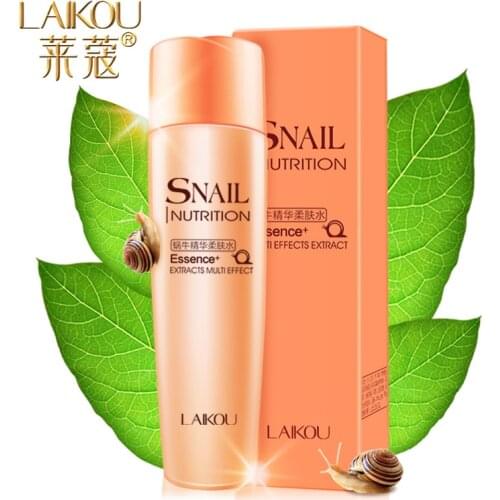 LAIKOU160ml Snail Essence Moisturizing Shrink Pores Anti Wrinkle Anti Aging Skin Care Cosmetics Toner Face Moisturizing Care