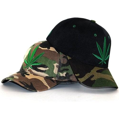 Fashion 3D Embroidery Maple Leaf Cap Weed baseball cap For Men Women Cotton Swag Hip Hop Fitted snapback hats new