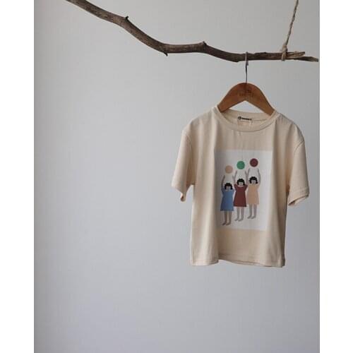 2021 new girls boys t-shirt fashion cotton summer shorts sleeve kids top