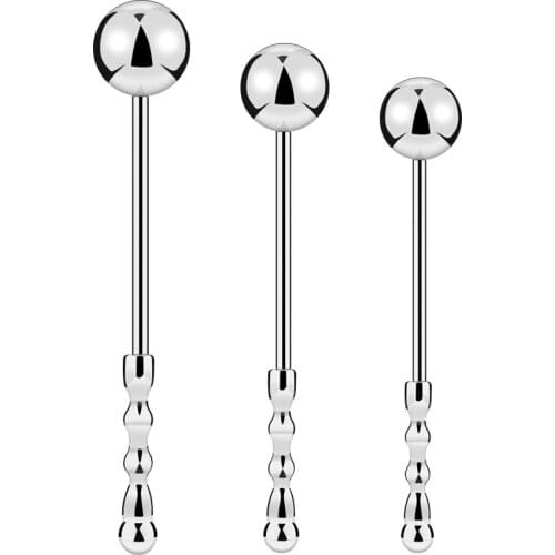 S M L New Metal Anal Balls Anal Plug Butt Plugs Long G Spot Stimulate Wand Massage Stick Adult Sex Toys For Men Women Gay Unisex