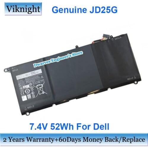 Genuine JD25G 7.4V 52Wh Laptop Battery For Dell XPS 13 9343 9350 9360 0DRRP 0N7T6 5K9CP 90V7W DIN02 JD25G JD2SG JHXPY RWT1R