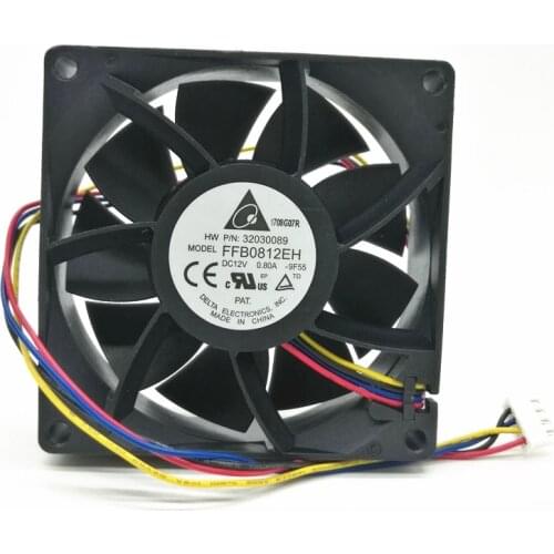 Original Delta FFB0812EH 8CM 80MM 8025 80*80*25MM 12V 0.80A violent wind capacity 4 wire fan with PWM support