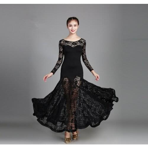 Modern Dance Dress Long Sleeve Ballroom Dance Costume National Standard Dance Dress Waltz Dress Performance Clothing