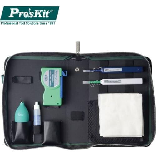 ProsKit Optical Fiber Cleaning Tool Set Communication Tools LC Connector Fiber Optic Cleaner And LC MU Optical Fiber Clean Pen