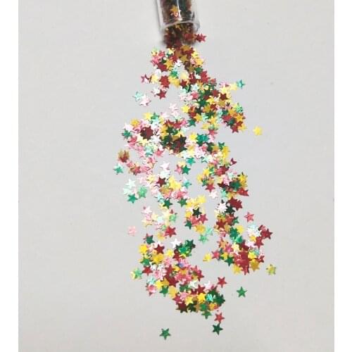 Christmas Tree Star Glitter Edible Sprinkles,Pretty Shinny Glitter,Ideal Use For Cake Decoration Cakes Decorating Tools