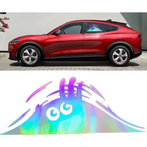 Waterproof Peeking Eyes Monsters Car Sticker Auto Door Body Scary Eyes Decals Anti-Scratch Plasters Fit Laser Exterior Decor