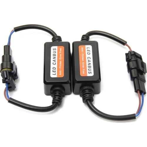 1 Pair 9005/9006 LED Headlight Decoder Anti-Flicker Resistor Car Front DRL Light Canceller Auto Parts