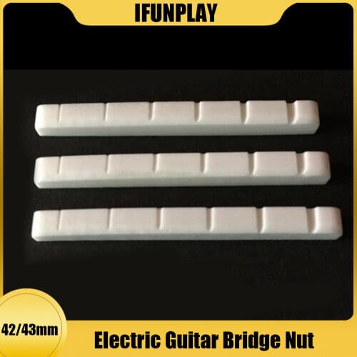 10pcs Guitar Part 42mm/43mm Bone Bridge Nut for 6 Strings ST TL Electric Guitar Guitarra Accessories