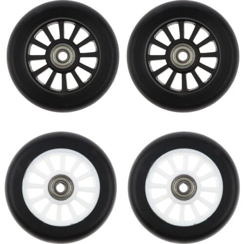 2pcs PU Scooter Wheels Skates Trolley Wheels Replacement 100mm