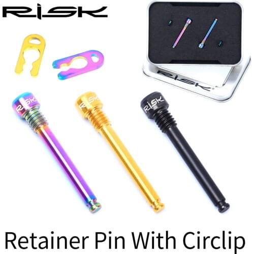 2pcs RISK Titan M4x26mm Caliper Screws Ultralight Bicycle Oil Disc Brake Pads Threaded Pins for XT Hydraulic