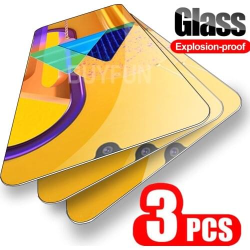 3PCS Safety Glass For Samsung Galaxy M30 M30S M31 M31S Screen Protector M 30 31 S 30S 31S Full Cover Film Tempered Glas Not Case