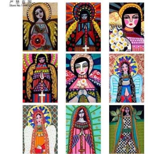 5D DIY Diamond Painting Religion Crystal Cartoon Our Lady Full Rhinestone Pictures Cross Stitch Kits Diamond Embroidery Wall