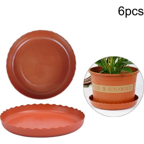 6pcs Plastic Flowerpot Drip Tray Plant Pot Saucer for Fleshiness Planter Garden Balcony Home Garden Supplies 4/6/7/8/10/12 inch