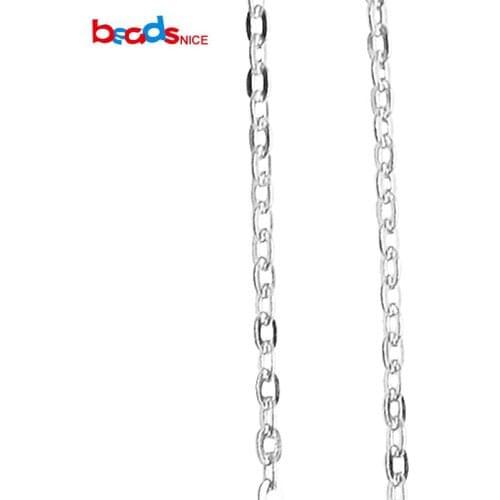 Beadsnice 925 Sterling Silver Bulk Chain Cable Chain Unfinished Chains For Jewelry Making ID30539
