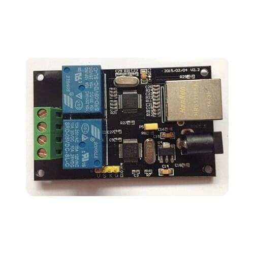 Free Shipping!!! 2 Relay / Ethernet relay / smart home / remote control / network relay Remote Switch module sensor
