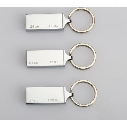 K33 32GB 64GB 128GB Keychain USB Waterproof Stable Transmission USB3.0 Metal USB Flash Drive for Computer