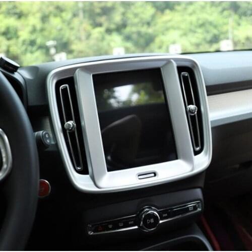 Center Console Navigation Frame Decoration Cover Trim Car Styling For Volvo XC40 2018-2021 Automotive Interior Accessories